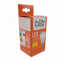 Ampolleta led G3 Blitz luz cálida consume 9w