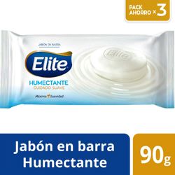 Pack jabón en barra Elite humectante 3 un de 90 g