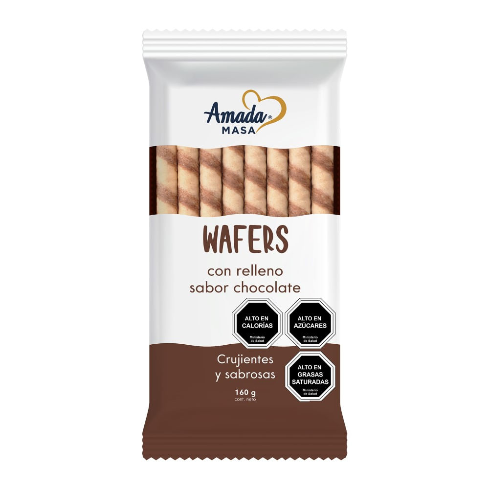 Galleta wafers Amada Masa chocolate 160 g