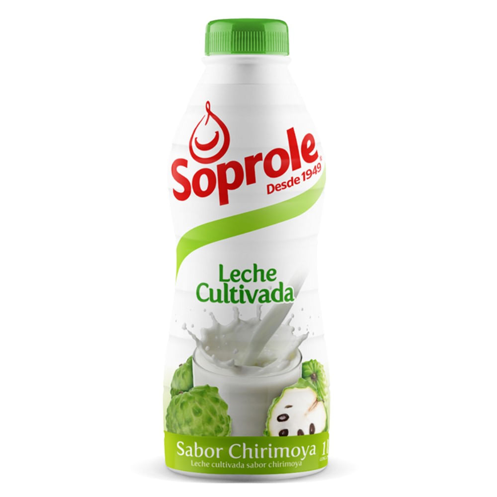 Leche cultivada Soprole sabor chirimoya botella 1 L