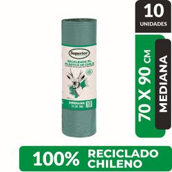 Bolsa de basura Superior 70 cm X 90 cm rollo 10 un