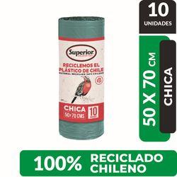 Bolsa de basura Superior 50 cm x 70 cm rollo 10 un
