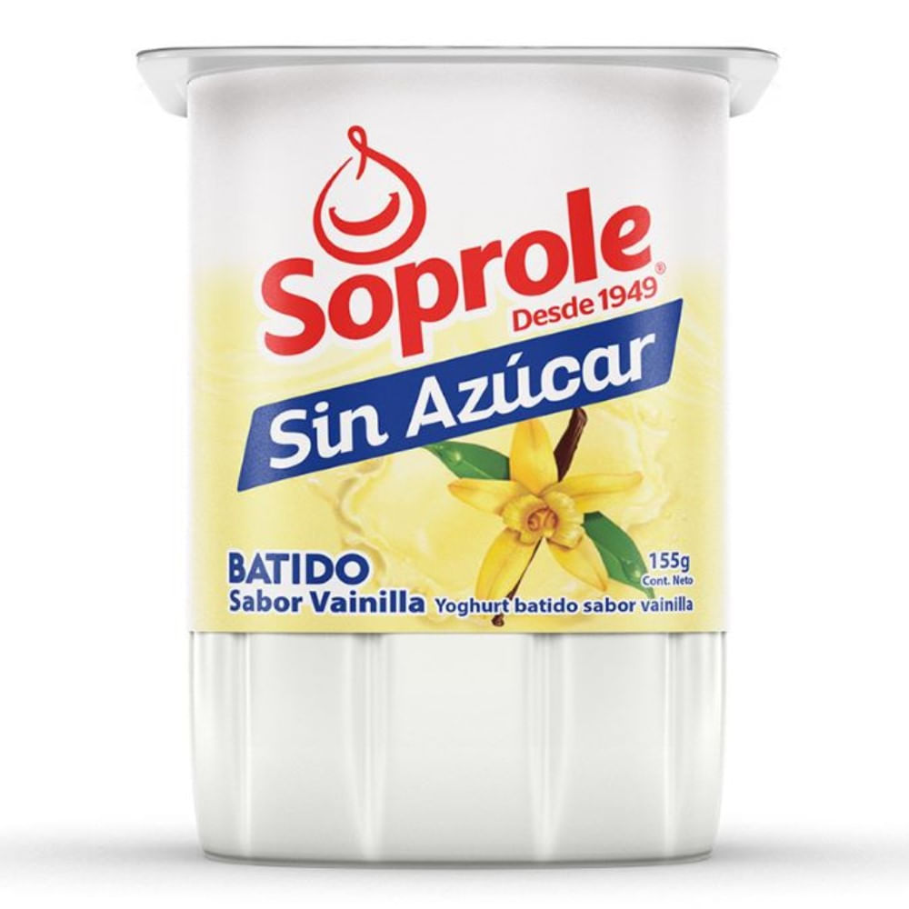 Yoghurt Soprole sin azúcar vainilla 155 g