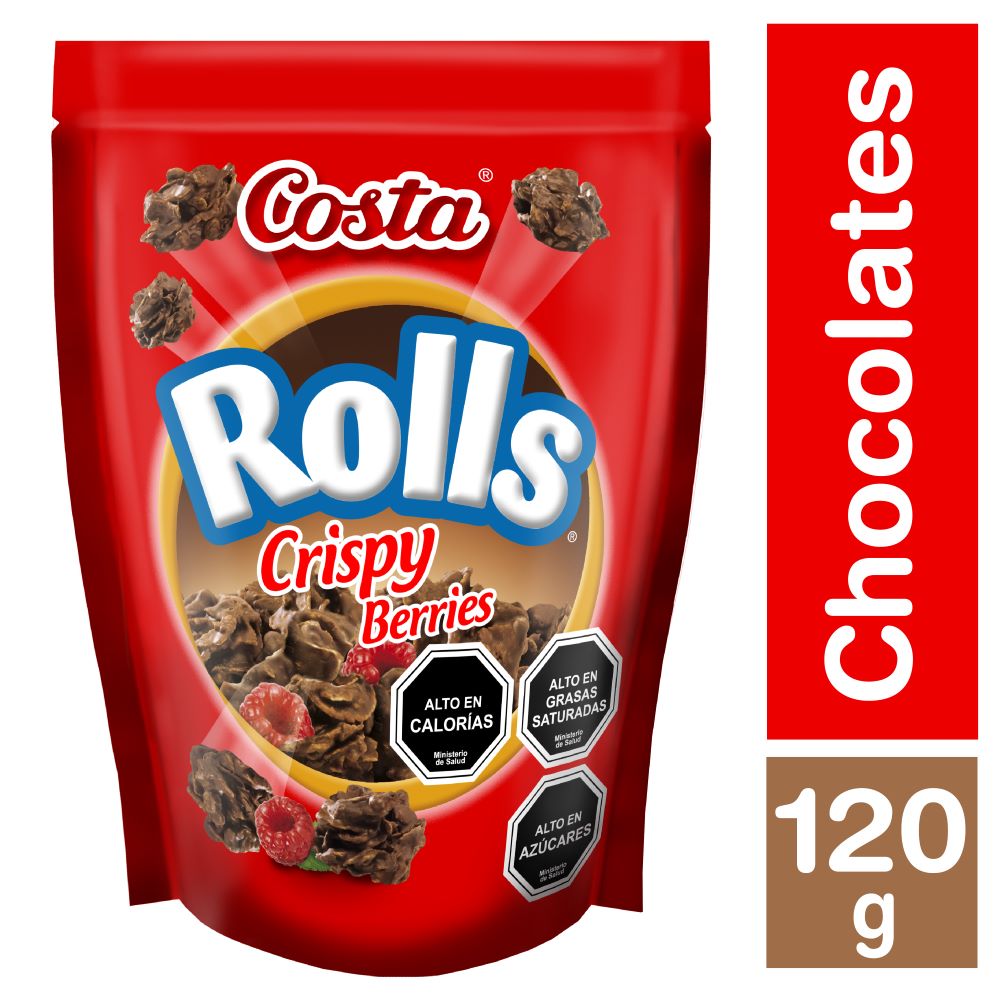 Chocolate rolls Costa crispy berries 120 g
