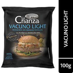 Hamburguesa vacuno La Crianza light premium 100 g