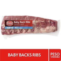 Costillitas baby back ribs Super Cerdo al vacío (500 a 600 g)