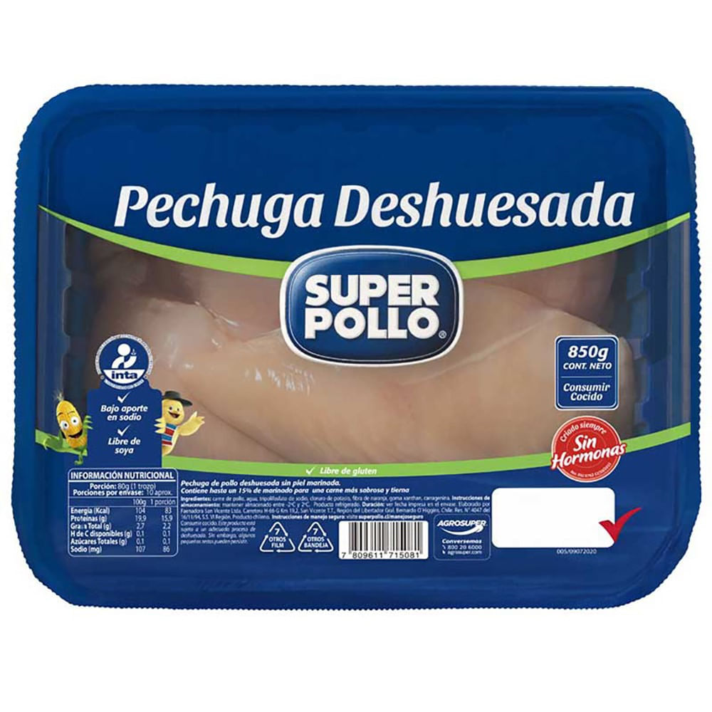 Pechuga de pollo deshuesada Ariztía bandeja 500 g
