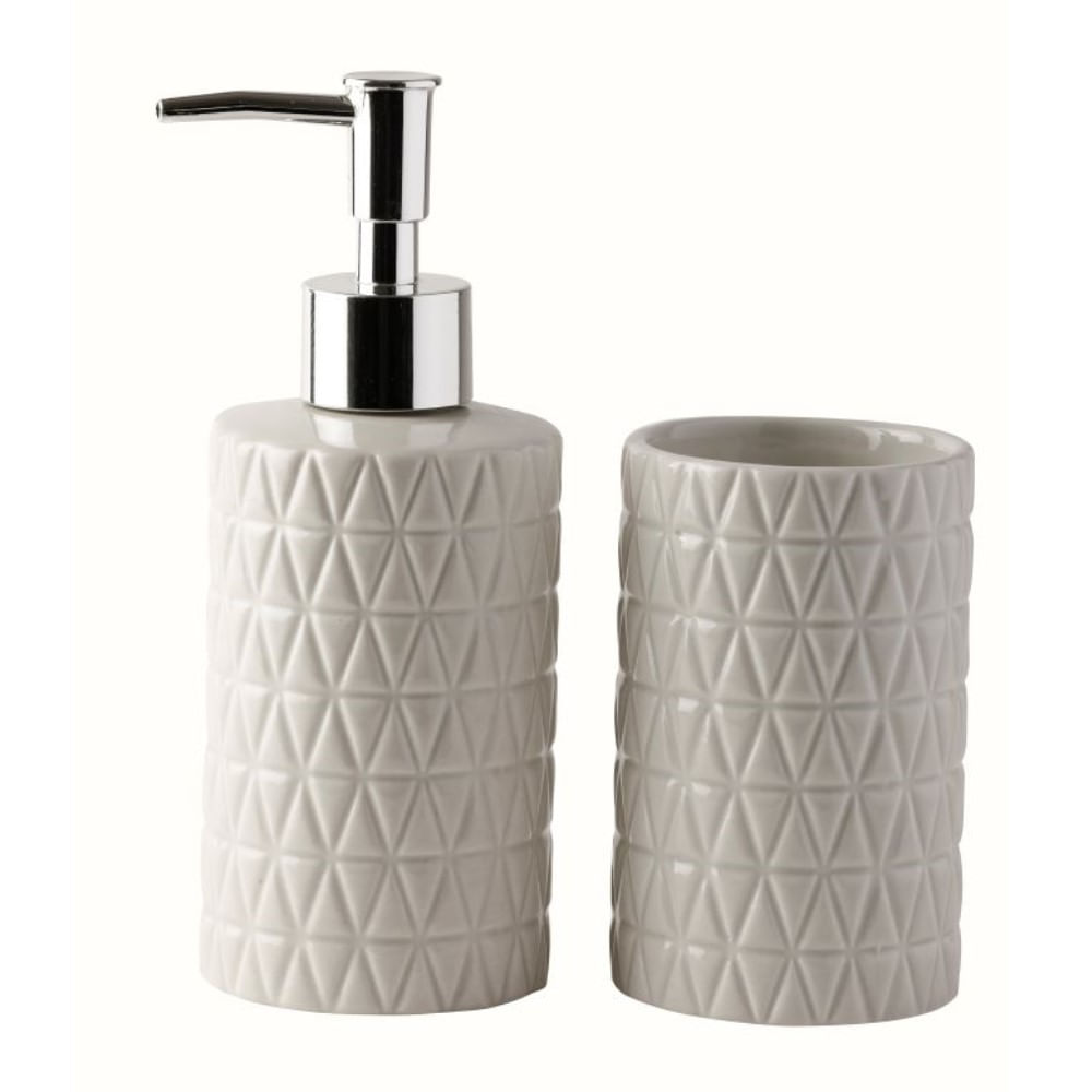 Set de baño cerámica Dkora 2 piezas Set de baño cerámica Dkora 2 piezas