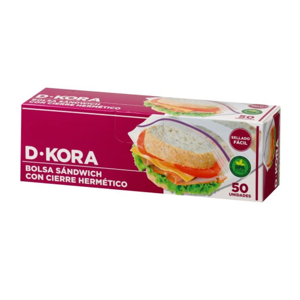 Bolsa con cierre hermético Dkora sandwich 50 un