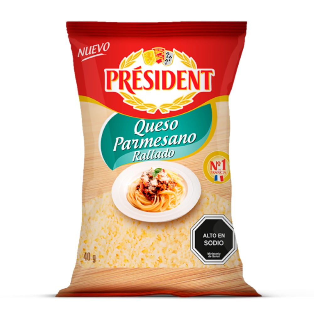 Queso rallado parmesano President 40 g