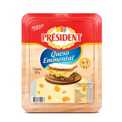 Queso emmental President laminado 150 g