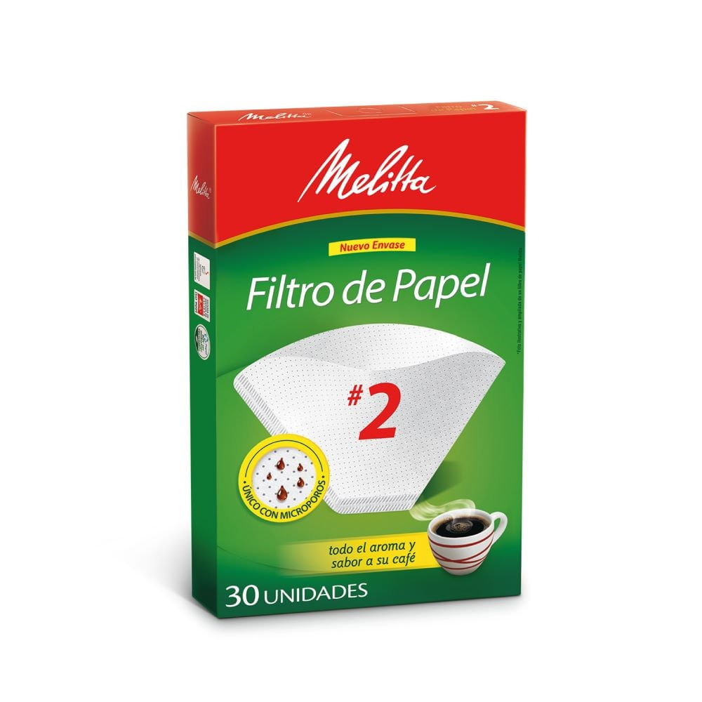Papel filtro café N°2 Melitta 30 un
