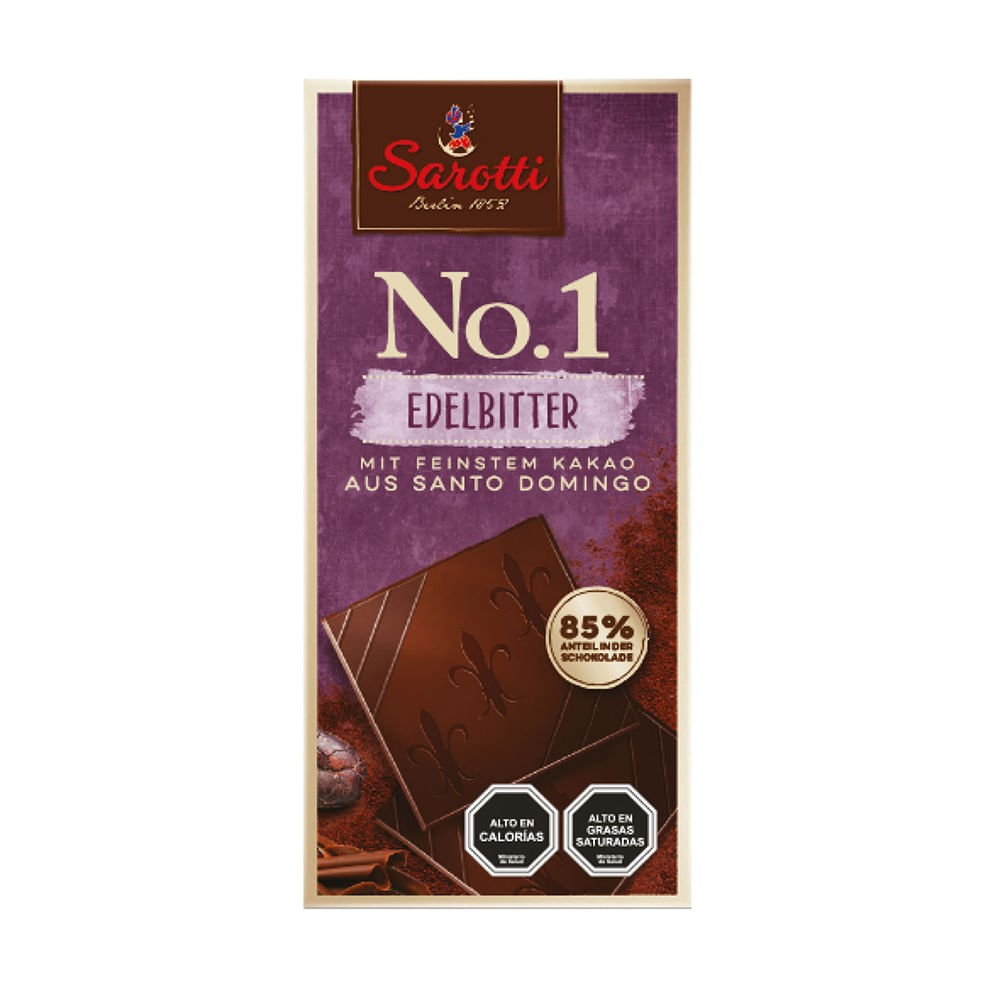 Chocolate Sarotti amargo 85% cacao 100 g
