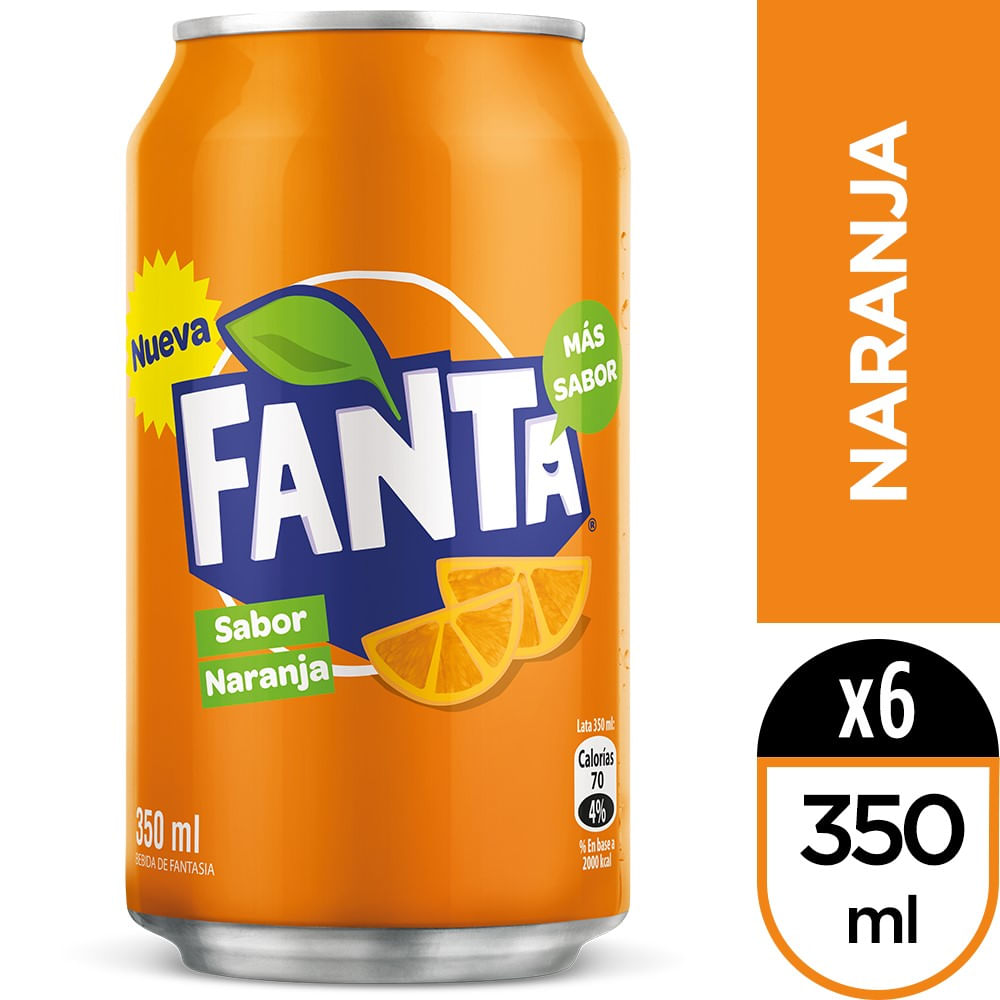 Pack Bebida Fanta lata 6 un de 350 ml