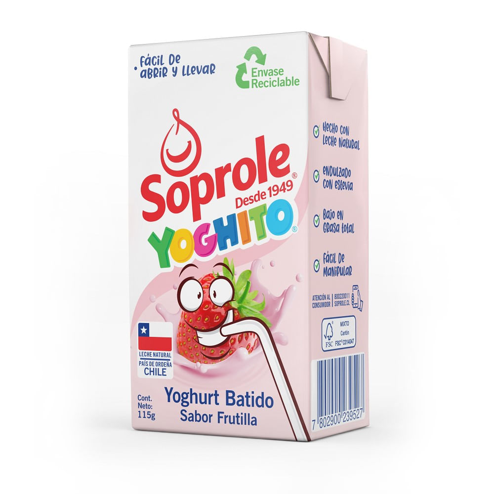 Yoghurt batido Yoguito frutilla cajita 115 g