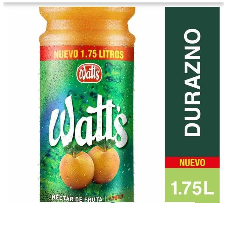 Néctar Watts durazno 1.75 L