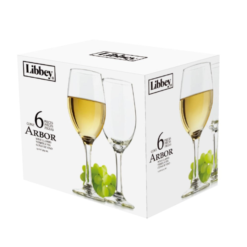 Set copas de vino blanco Libbey perception 6 un