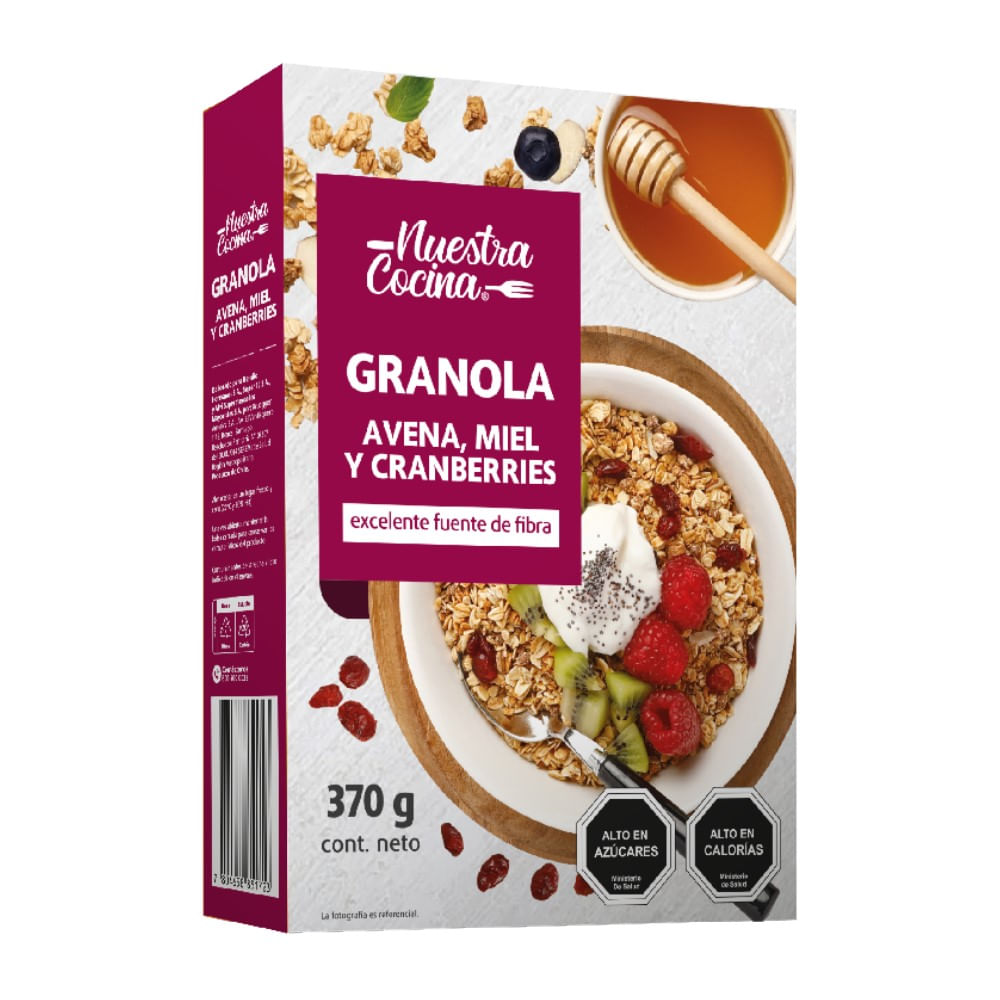 Granola Nuestra Cocina miel cranberries 370 g