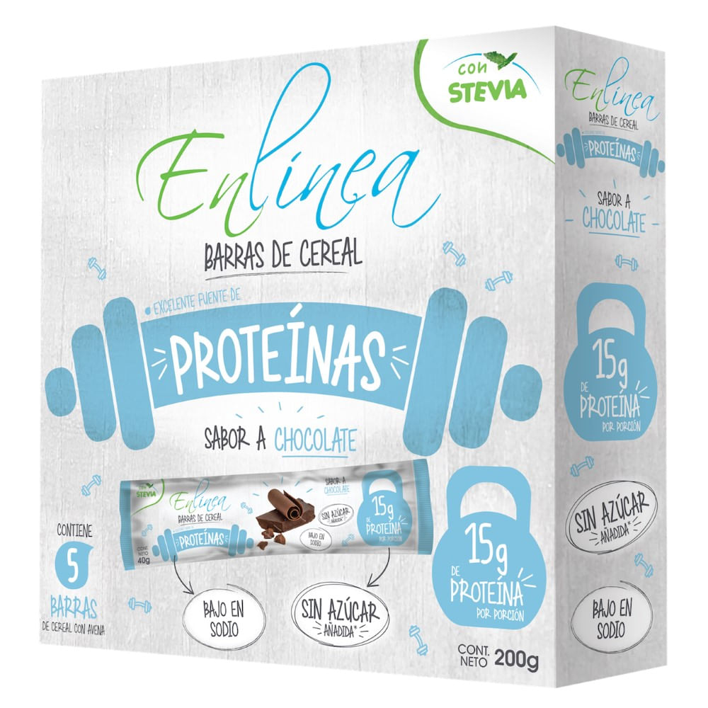 Pack barras de cereal En Línea proteínas sabor chocolate 5 un de 40 g
