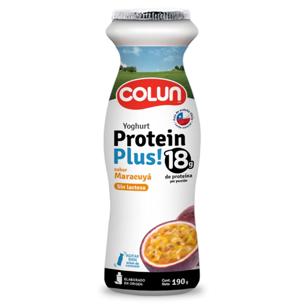 Yoghurt Colun protein plus 18 maracuyá 190 g