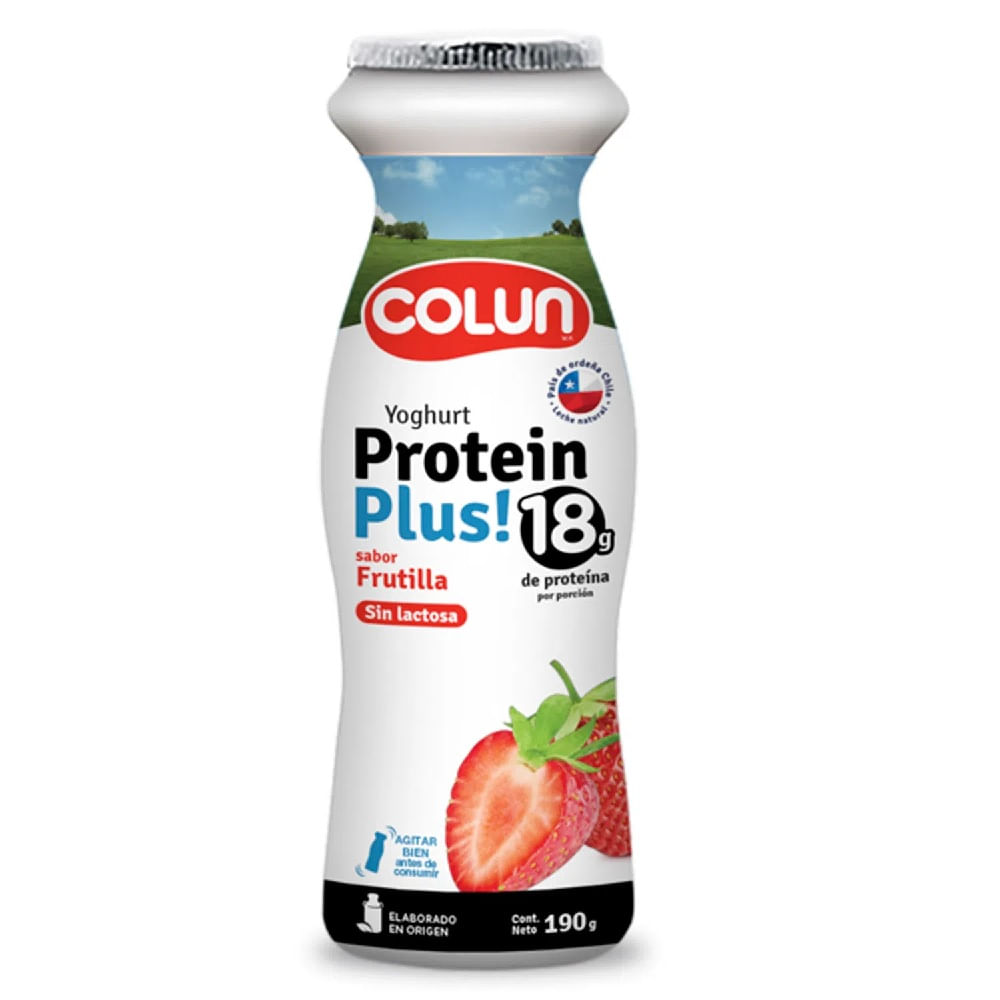 Yoghurt Colun protein plus 18 frutilla 190 g
