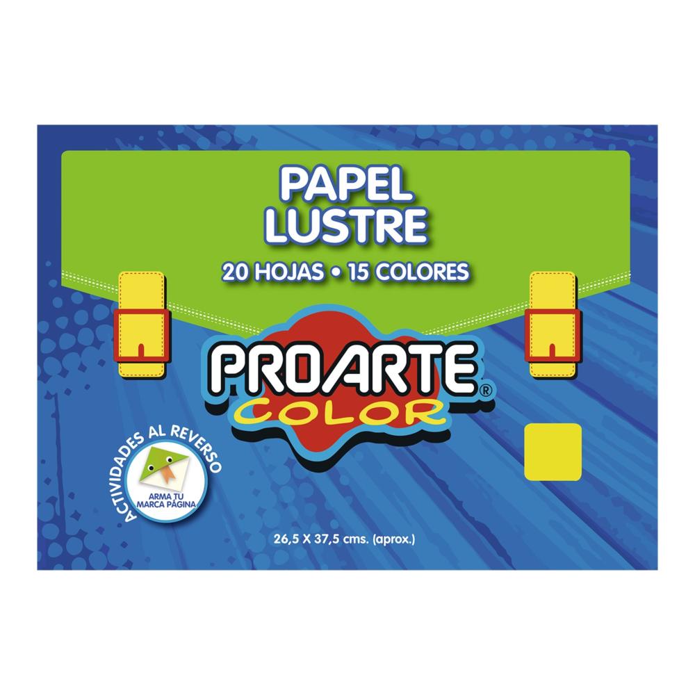 Estuche papel lustre Proarte 20 hojas