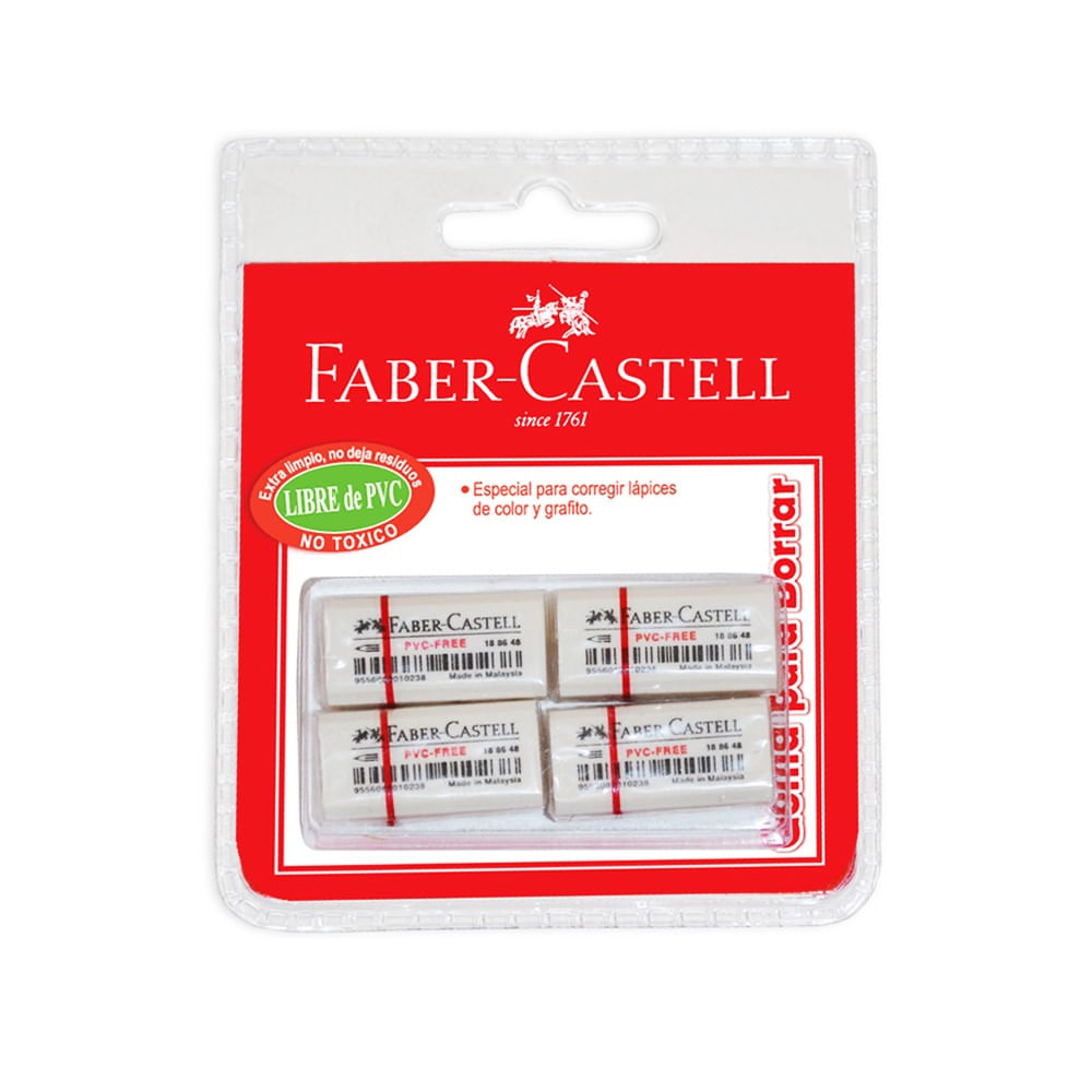 Set 4 gomas de borrar student Faber Castell