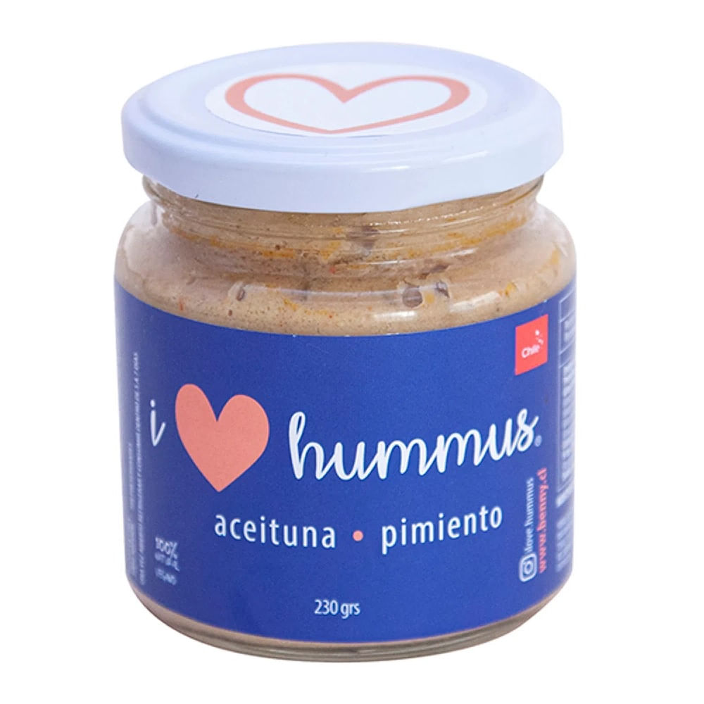 Hummus Love Co aceituna pimiento frasco 220 g