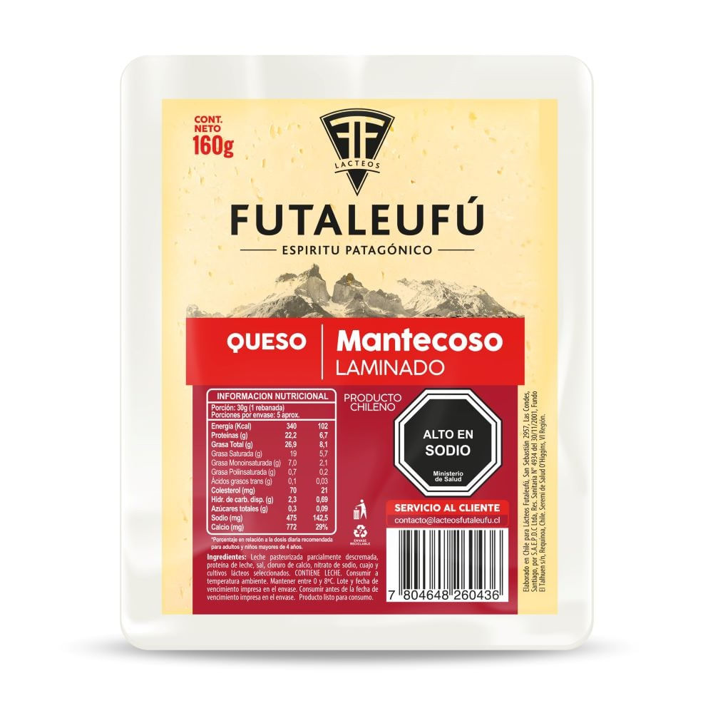 Queso mantecoso Futaleufu 160 g
