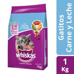 Alimento gatitos Whiskas carne y leche 1 Kg