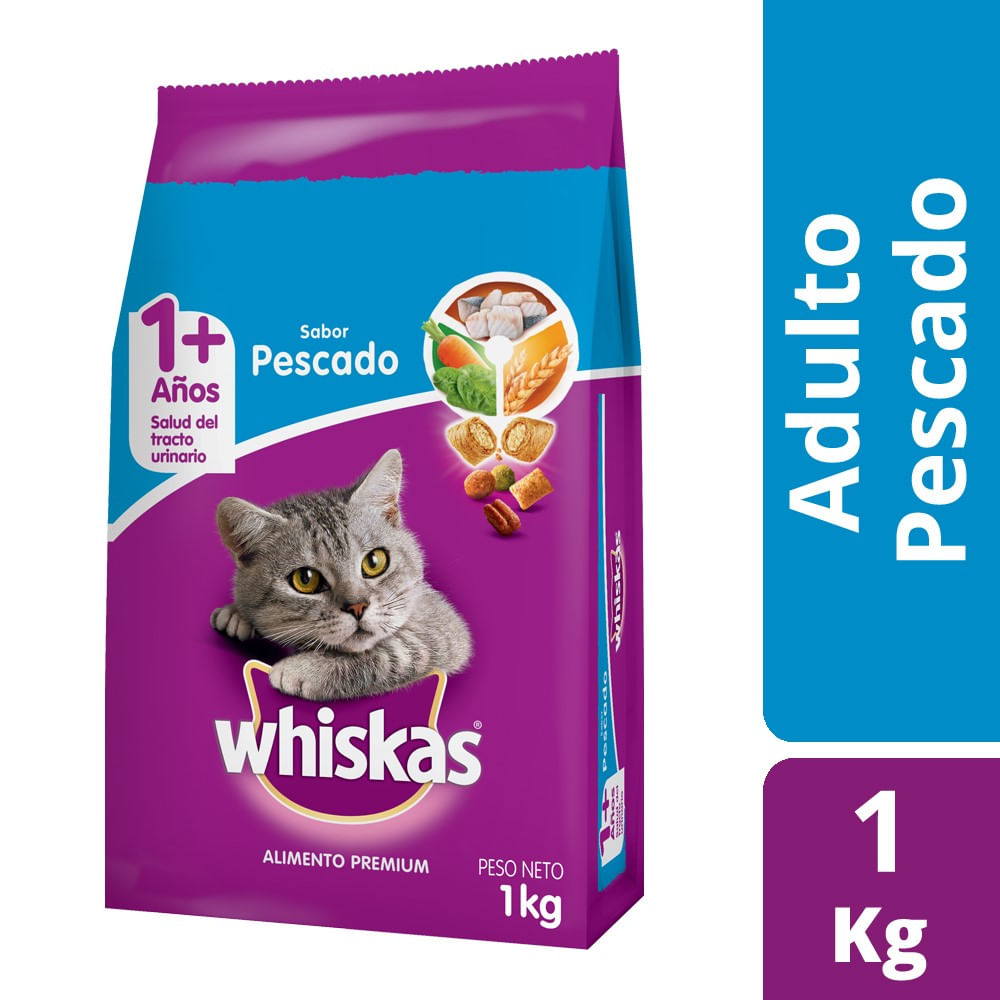 Alimento gato adulto Whiskas pescado 1 Kg