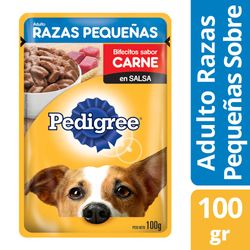 Alimento húmedo perro Pedigree razas pequeñas carne sobre 100 g