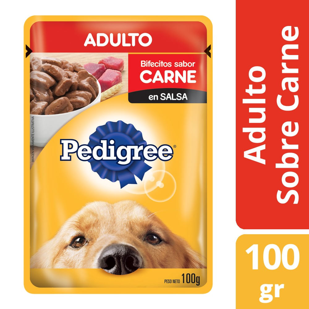 Alimento perro húmedo Pedigree adulto carne sobre 100 g