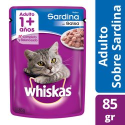 Alimento húmedo gato Whiskas sardina sobre 85 g