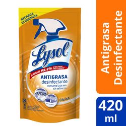 Limpiador Lysol antigrasa repuesto 420 ml