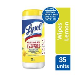 Toallitas desinfectantes Lysol lemon & lime 35 un