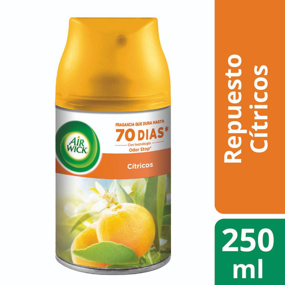 Desodorante ambiental Air Wick freshmatic cítricos repuesto 250 ml
