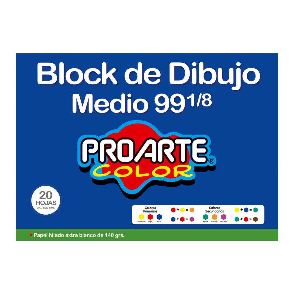 Block de dibujo Proarte medio 99 1/8 20 hojas
