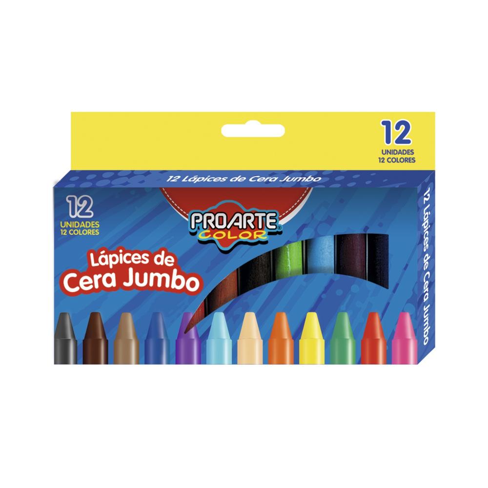 Lápices de cera jumbo Proarte 12 colores