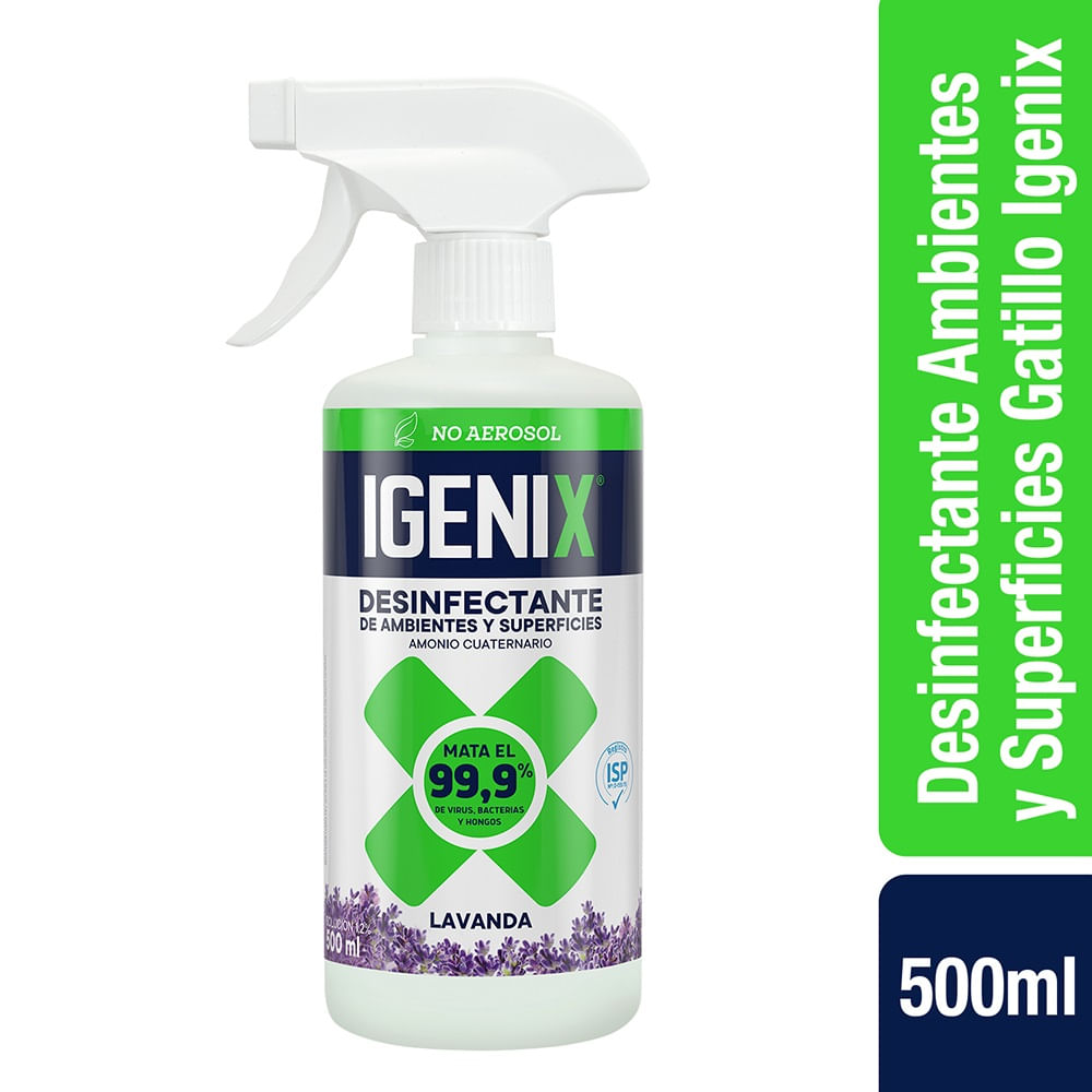 Desinfectante de ambientes y superficies Igenix gatillo 500 ml