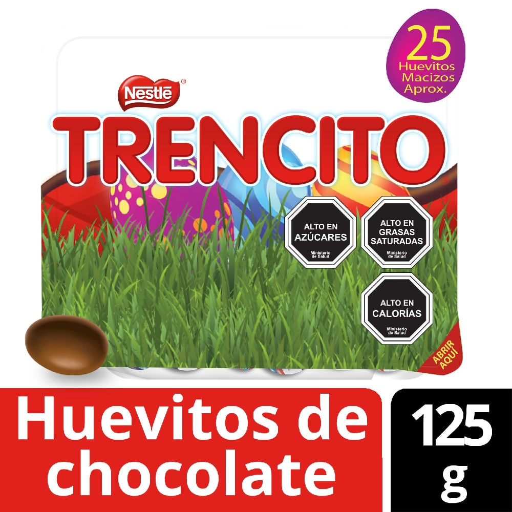 Huevitos de chocolate Trencito bandeja 25 un
