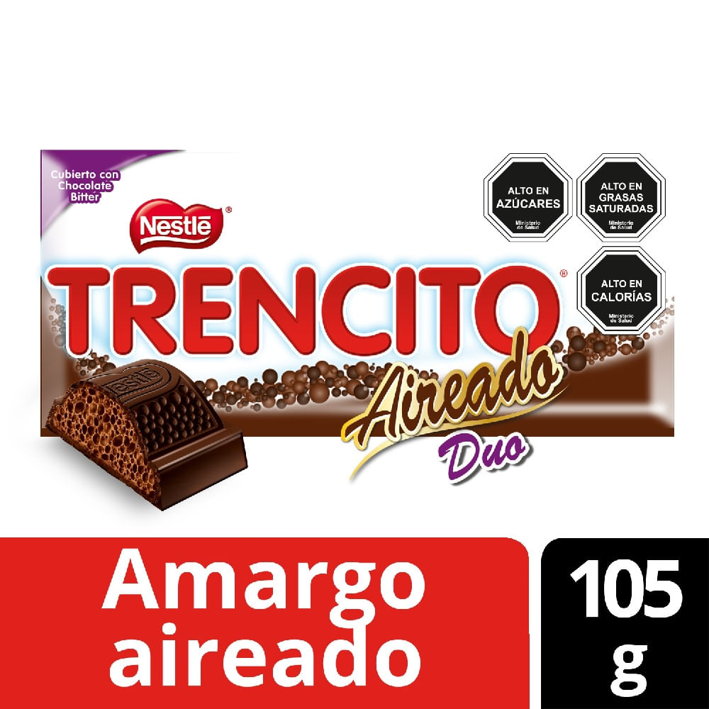Chocolate Trencito Nestlé aireado dúo 105 g