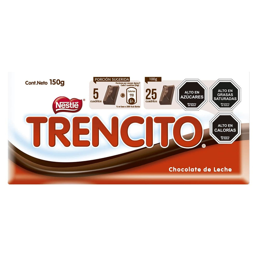 Chocolate Trencito Nestlé de leche 150 g Chocolate Trencito Nestlé de leche 150 g