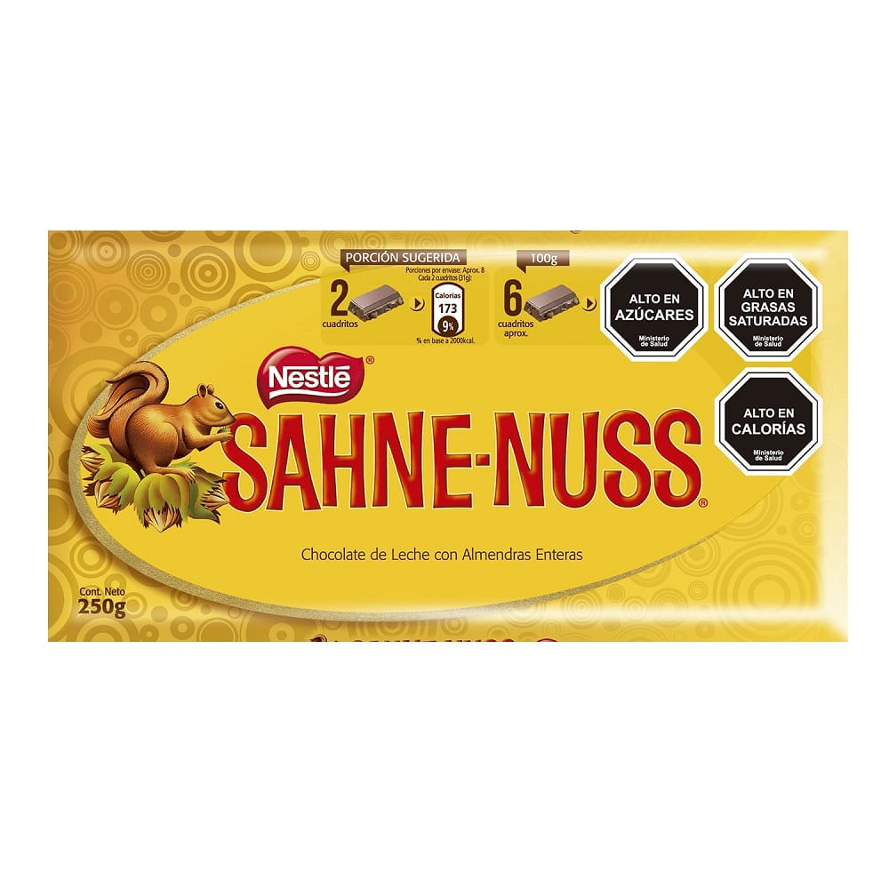 Chocolate Sahne Nuss con almendras 250 g Chocolate Sahne Nuss con almendras 250 g