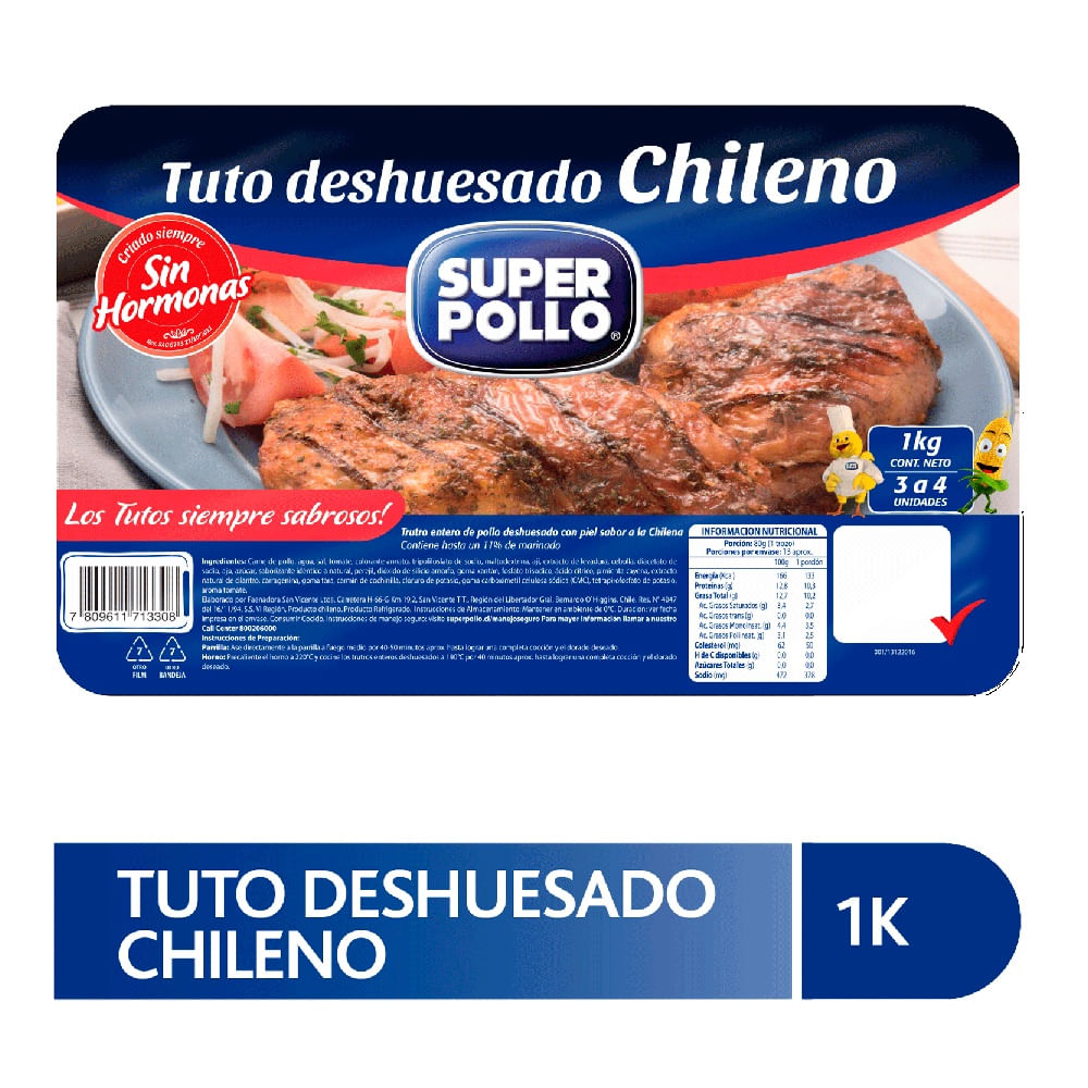 Trutro de pollo deshuesado Super Pollo a la chilena 1 Kg