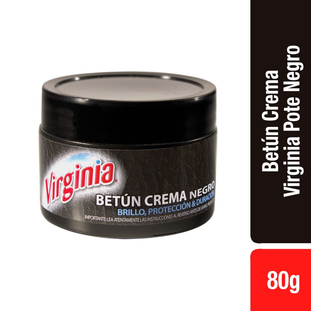 Betún crema Virginia negro lata 80 g