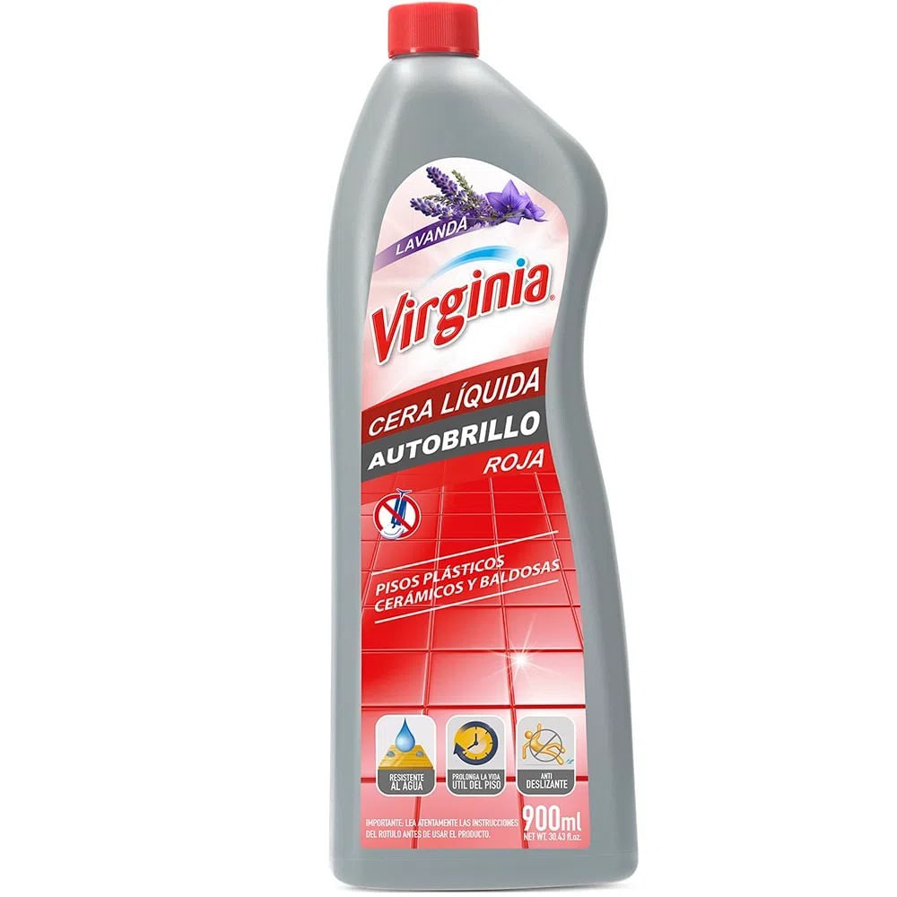 Cera líquida Virginia autobrillo roja botella 900 ml