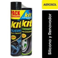 Pack Silicona para autos Kit 480 ml + Renovador 400 ml