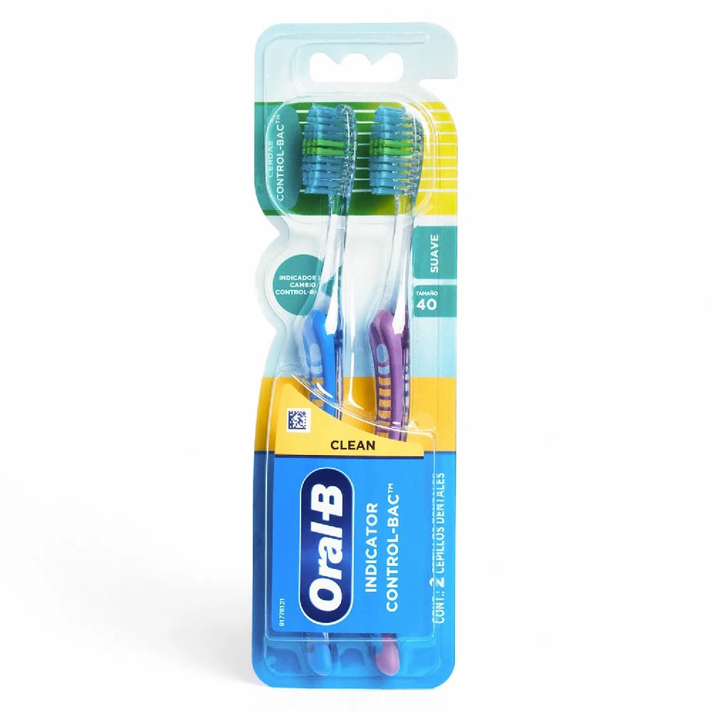 Cepillo dental Oral B indicator control bac suave 2 un
