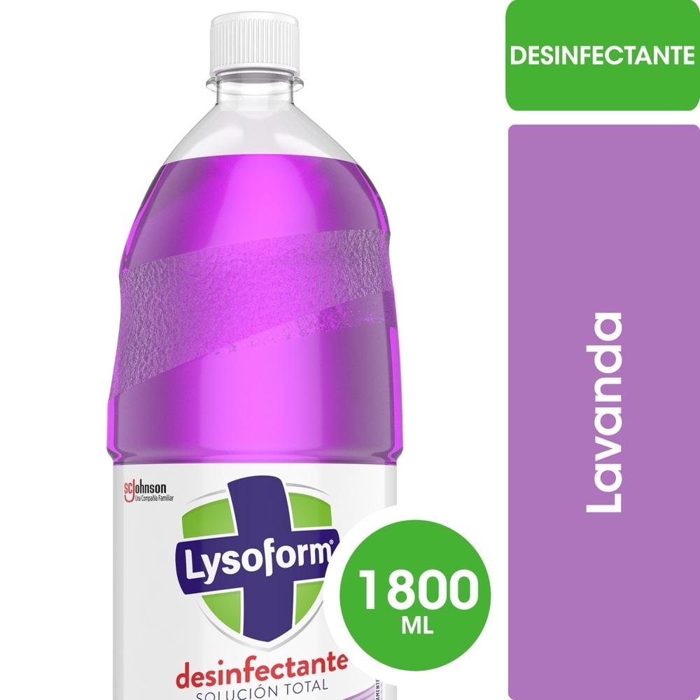 Limpiador desinfectante Lysoform multisuperficie lavanda líquida botella 1800 ml